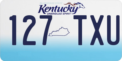KY license plate 127TXU