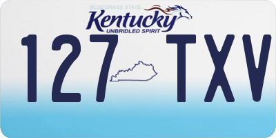 KY license plate 127TXV