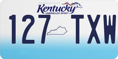 KY license plate 127TXW
