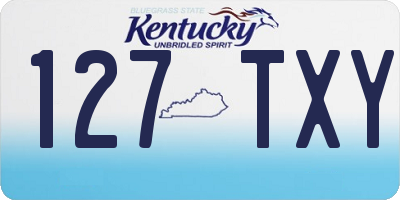 KY license plate 127TXY
