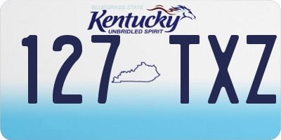 KY license plate 127TXZ