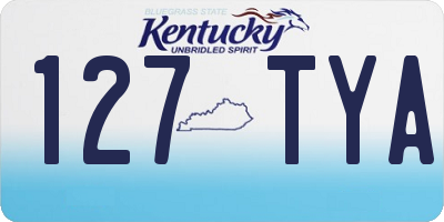 KY license plate 127TYA