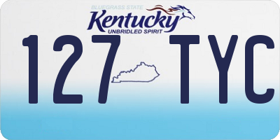 KY license plate 127TYC