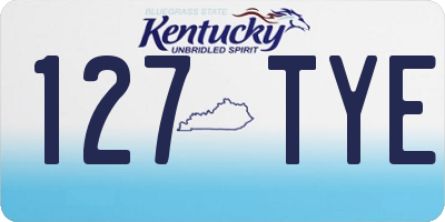 KY license plate 127TYE