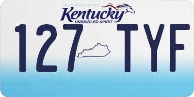 KY license plate 127TYF