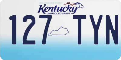 KY license plate 127TYN