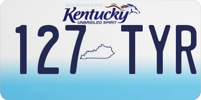 KY license plate 127TYR