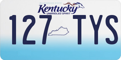 KY license plate 127TYS