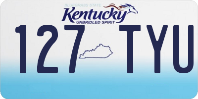 KY license plate 127TYU