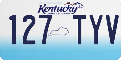 KY license plate 127TYV