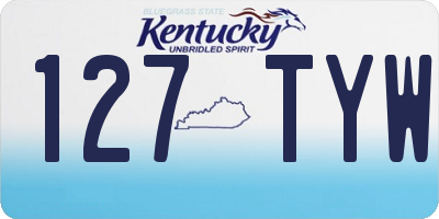 KY license plate 127TYW
