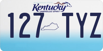 KY license plate 127TYZ