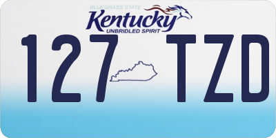 KY license plate 127TZD