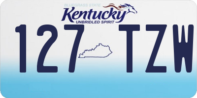 KY license plate 127TZW