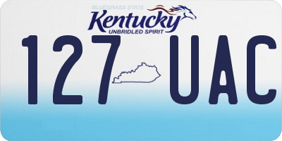 KY license plate 127UAC