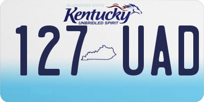 KY license plate 127UAD