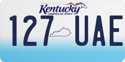 KY license plate 127UAE