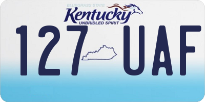 KY license plate 127UAF