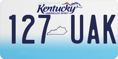 KY license plate 127UAK