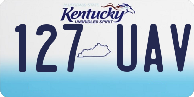 KY license plate 127UAV