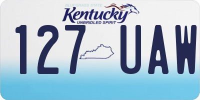 KY license plate 127UAW