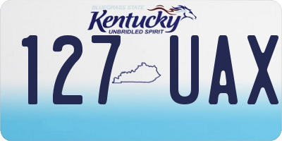 KY license plate 127UAX