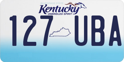 KY license plate 127UBA