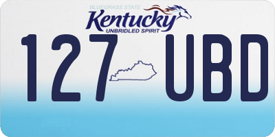 KY license plate 127UBD