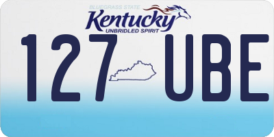 KY license plate 127UBE
