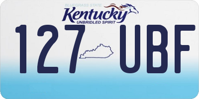 KY license plate 127UBF