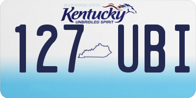 KY license plate 127UBI