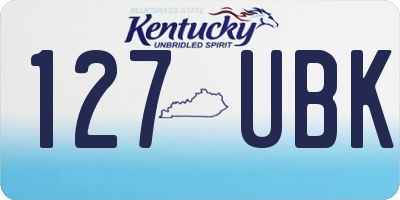KY license plate 127UBK