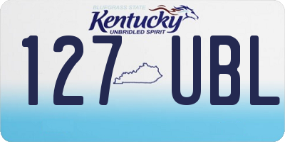 KY license plate 127UBL