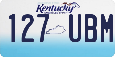 KY license plate 127UBM