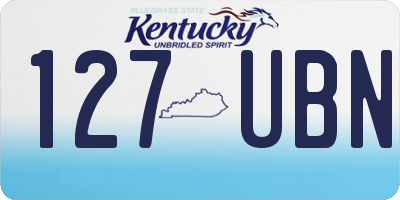 KY license plate 127UBN