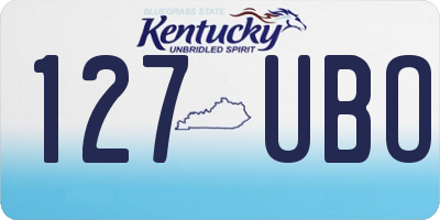 KY license plate 127UBO