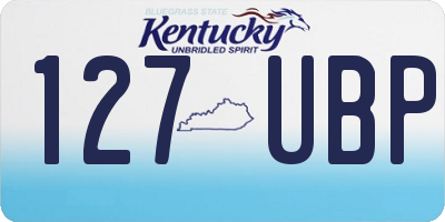 KY license plate 127UBP