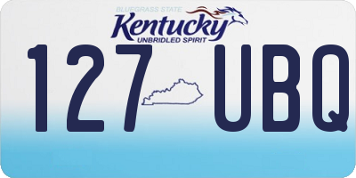 KY license plate 127UBQ