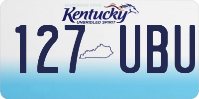 KY license plate 127UBU