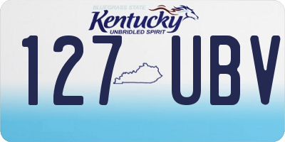 KY license plate 127UBV