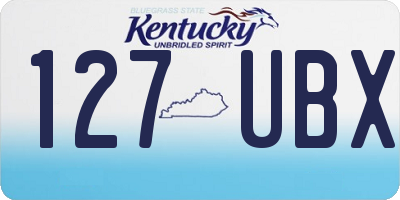 KY license plate 127UBX