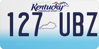 KY license plate 127UBZ