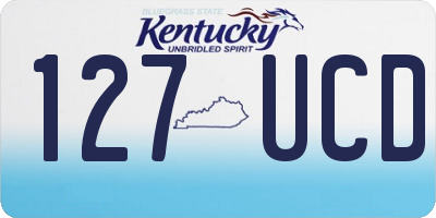 KY license plate 127UCD