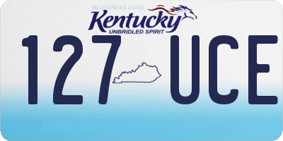 KY license plate 127UCE