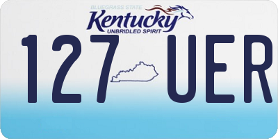 KY license plate 127UER