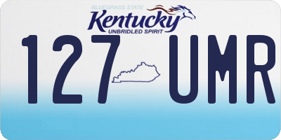 KY license plate 127UMR