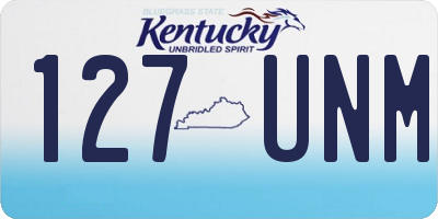 KY license plate 127UNM