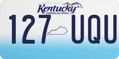 KY license plate 127UQU