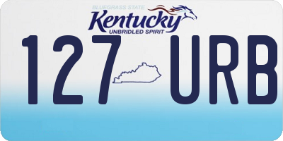 KY license plate 127URB