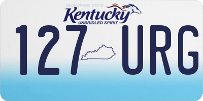 KY license plate 127URG